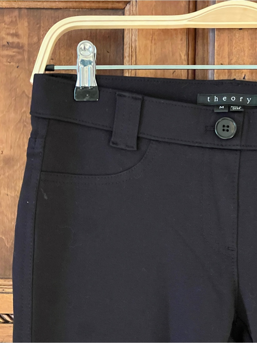 Theory Elly_Rave Skinny Ankle Black Pull On Pants | Belt Loops | SZ M | Like New - Picture 8 of 12